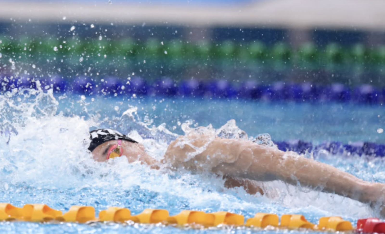Ethan swimming freestyle